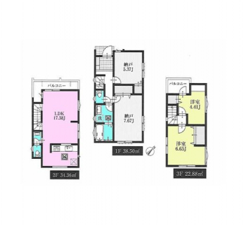 �Ԏ��}�i�̂P�ˌ��j�@2SSLDK