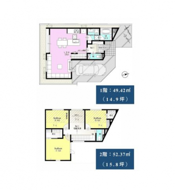 �Ԏ��}�i�̂P�ˌ��j�@3LDK�{2WIC