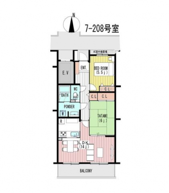 �Ԏ��}�i�̂P�}���V�����j�@2LDK