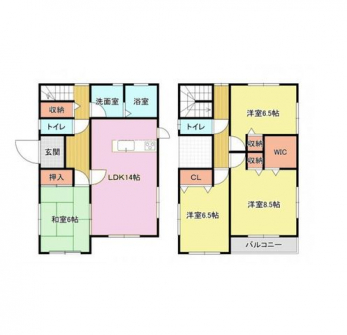 �Ԏ��}�i�̂P�ˌ��j�@4LDK