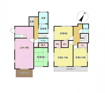 �Ԏ��}�i�̂P�ˌ��j�@4LDK