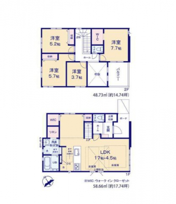 �Ԏ��}�i�̂P�ˌ��j�@4LDK