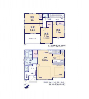 �Ԏ��}�i�̂P�ˌ��j�@4LDK