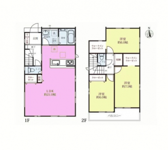 �Ԏ��}�i�̂P�ˌ��j�@3LDK�{2WIC