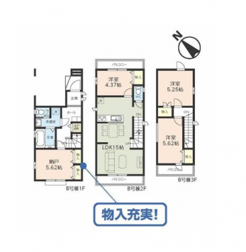 �Ԏ��}�i�̂P�ˌ��j�@3SLDK