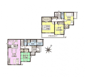 �Ԏ��}�i�̂P�ˌ��j�@4LDK