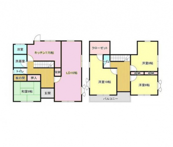 �Ԏ��}�i�̂P�ˌ��j�@4LDK