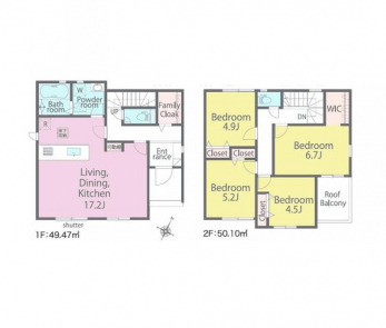 �Ԏ��}�i�̂P�ˌ��j�@4LDK