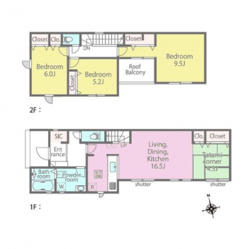 �Ԏ��}�i�̂P�ˌ��j�@3LDK