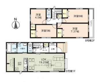 �Ԏ��}�i�̂P�ˌ��j�@4LDK