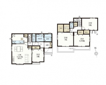 �Ԏ��}�i�̂P�ˌ��j�@4LDK