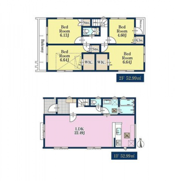 �Ԏ��}�i�̂P�ˌ��j�@4LDK