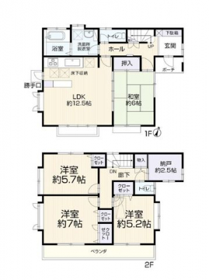 �Ԏ��}�i�̂P�ˌ��j�@4LDK