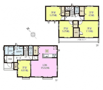 �Ԏ��}�i�̂P�ˌ��j�@5LDK