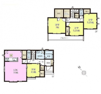 �Ԏ��}�i�̂P�ˌ��j�@4LDK