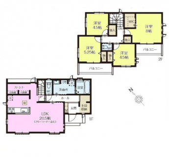 �Ԏ��}�i�̂P�ˌ��j�@4LDK