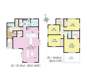 �Ԏ��}�i�̂P�ˌ��j�@4(5)LDK