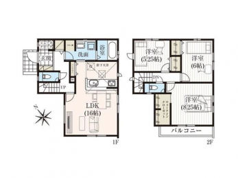 �Ԏ��}�i�̂P�ˌ��j�@3LDK