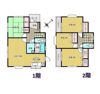 �Ԏ��}�i�̂P�ˌ��j�@4LDK