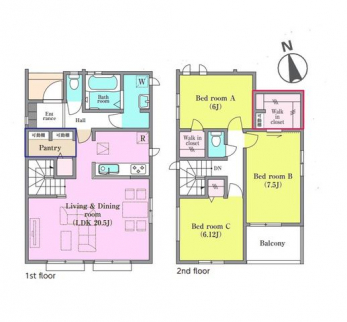 �Ԏ��}�i�̂P�ˌ��j�@3LDK