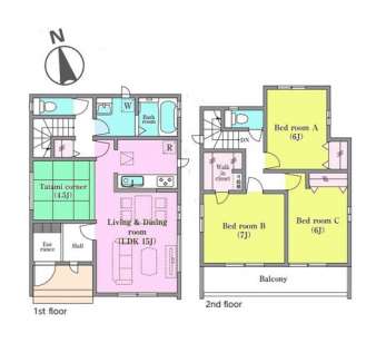 �Ԏ��}�i�̂P�ˌ��j�@4LDK