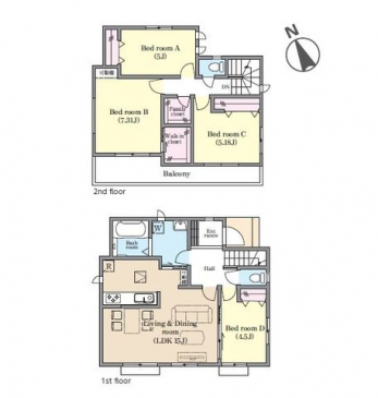 �Ԏ��}�i�̂P�ˌ��j�@4LDK