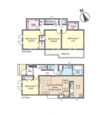 �Ԏ��}�i�̂P�ˌ��j�@4LDK