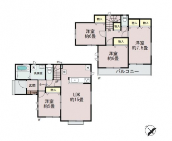 �Ԏ��}�i�̂P�ˌ��j�@4LDK