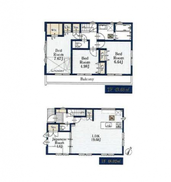 �Ԏ��}�i�̂P�ˌ��j�@4LDK