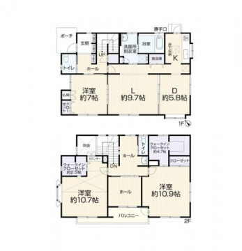 �Ԏ��}�i�̂P�ˌ��j�@3LDK�{2WIC