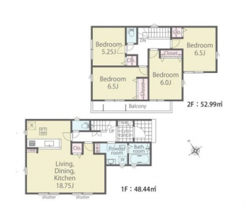 �Ԏ��}�i�̂P�ˌ��j�@4LDK