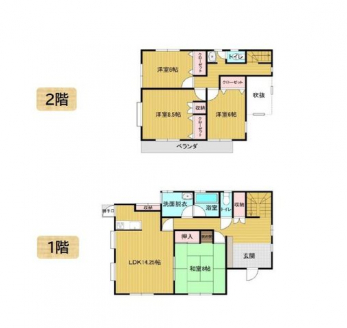 �Ԏ��}�i�̂P�ˌ��j�@4LDK