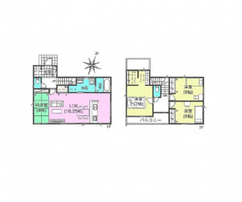 �Ԏ��}�i�̂P�ˌ��j�@4LDK�{WIC