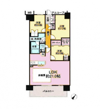 �Ԏ��}�i�̂P�}���V�����j�@3LDK