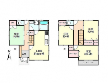 �Ԏ��}�i�̂P�ˌ��j�@4LDK