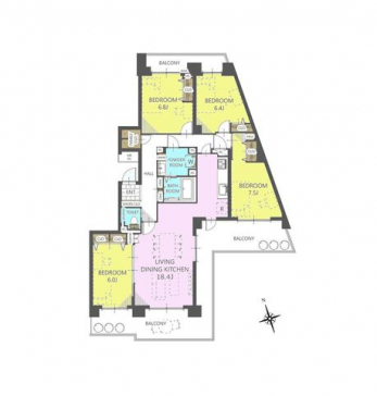 �Ԏ��}�i�̂P�}���V�����j�@4LDK