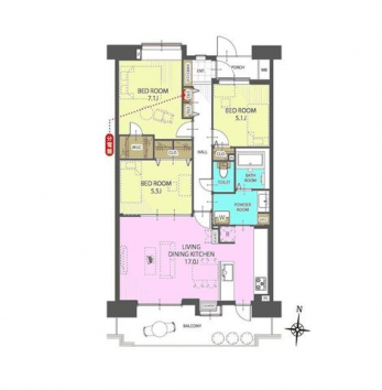 �Ԏ��}�i�̂P�}���V�����j�@3LDK+WIC