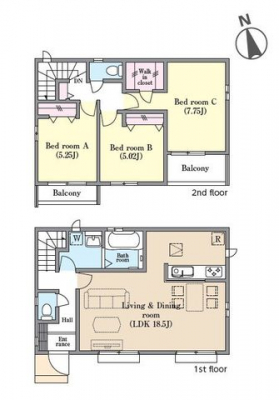 �Ԏ��}�i�̂P�ˌ��j�@3LDK