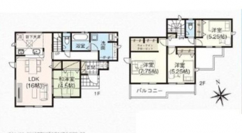 �Ԏ��}�i�̂P�ˌ��j�@4LDK