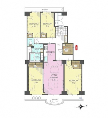 �Ԏ��}�i�̂P�}���V�����j�@4LDK