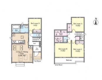 �Ԏ��}�i�̂P�ˌ��j�@4LDK