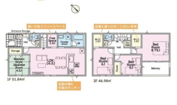 �Ԏ��}�i�̂P�ˌ��j�@4LDK