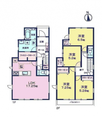 �Ԏ��}�i�̂P�ˌ��j�@4LDK