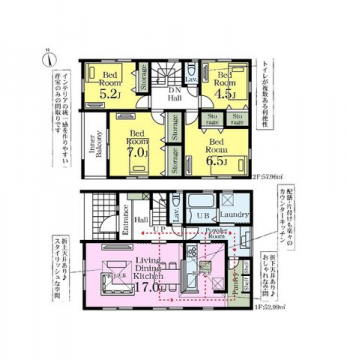 �Ԏ��}�i�̂P�ˌ��j�@4LDK