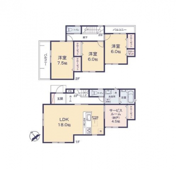 �Ԏ��}�i�̂P�ˌ��j�@3SLDK