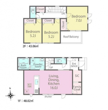 �Ԏ��}�i�̂P�ˌ��j�@3LDK