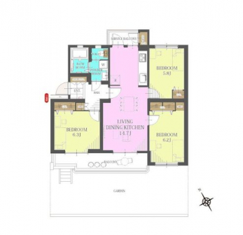 �Ԏ��}�i�̂P�}���V�����j�@3LDK