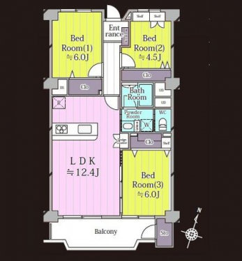 �Ԏ��}�i�̂P�}���V�����j�@3LDK