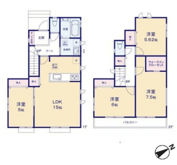 �Ԏ��}�i�̂P�ˌ��j�@4LDK