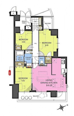 �Ԏ��}�i�̂P�}���V�����j�@3LDK